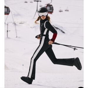 Zara Black and White Women's Ski Jumpsuit